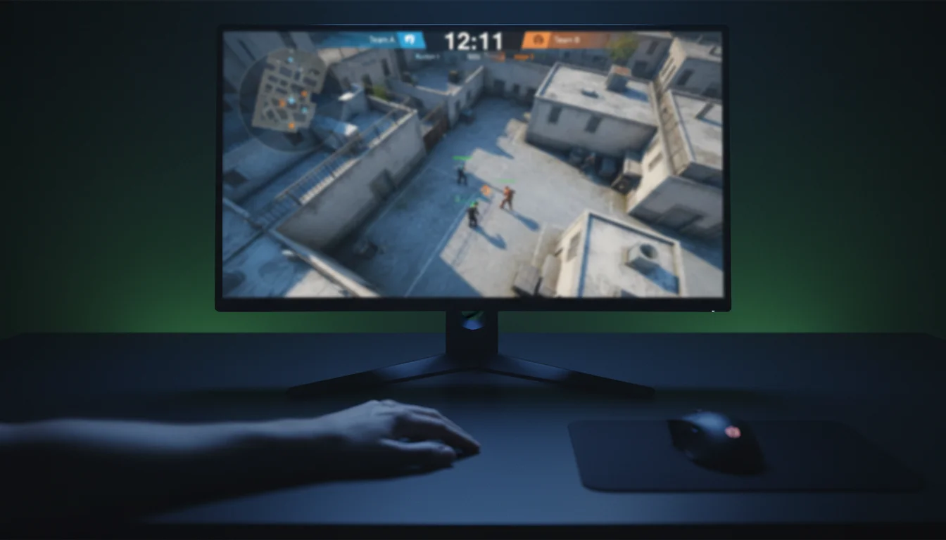 CS2 Over/Under Wetten — Nahaufnahme eines Scoreboards mit Rundenzähler