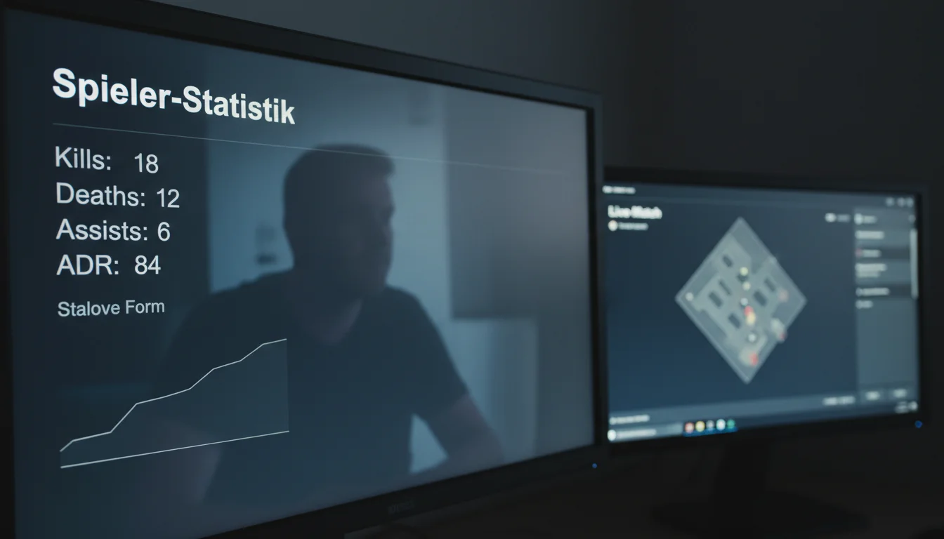 CS2 Prop Bets und Spezialwetten — Detailansicht eines Spieler-Statistikbildschirms